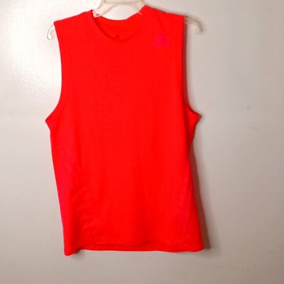 Adidas Men's Large Bright Orange Aeroready Tee, Activewear , Athleisure - Picture 1 of 10